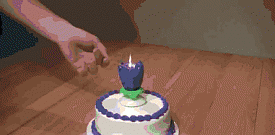 Интересная свеча на торт